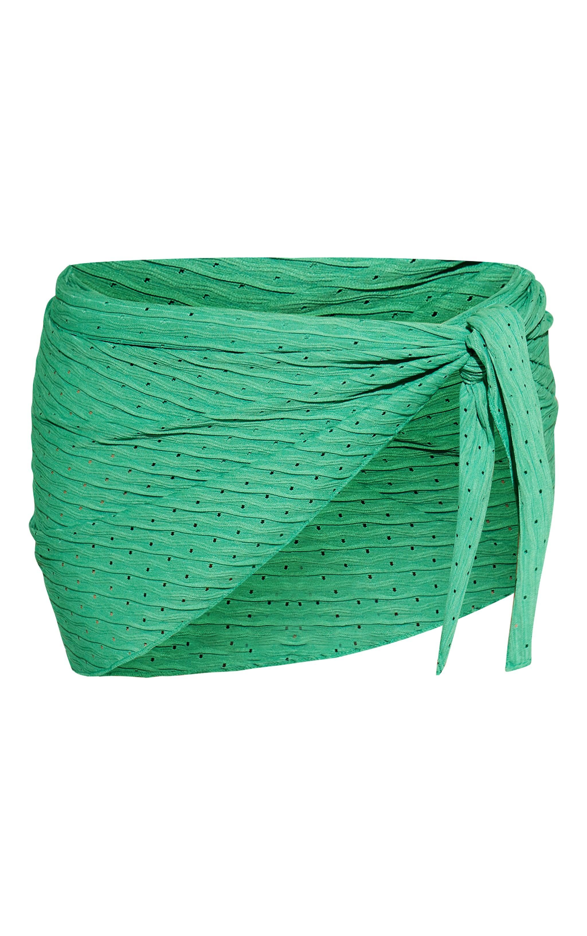 Green Textured Mini Beach Sarong Product Image