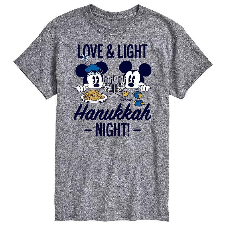 Disneys Mickey Mouse Big & Tall Love And Light Hanukkah Graphic Tee, Mens Product Image