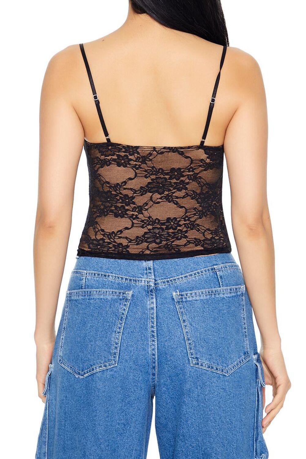 Lace Rosette Cropped Cami | Forever 21 Product Image