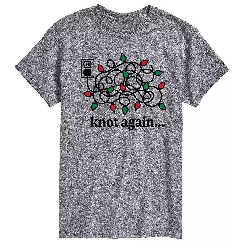 Big & Tall Knot Again Lights Graphic Tee, Mens Grey Gray Product Image