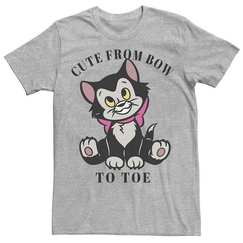 Disneys Pinocchio Figaro Cute From Bow To Toe Mens Tee Athletic Grey Product Image