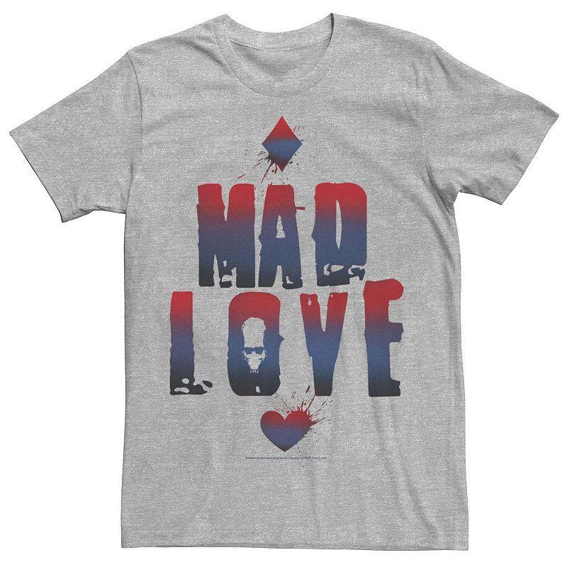 Mens DC Comics Batman Harley Quinn And Joker Mad Love Text Tee Product Image