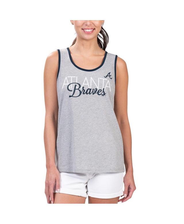 Womens G-iii 4Her by Carl Banks Gray Atlanta Braves Fastest Lap Tank Top Product Image