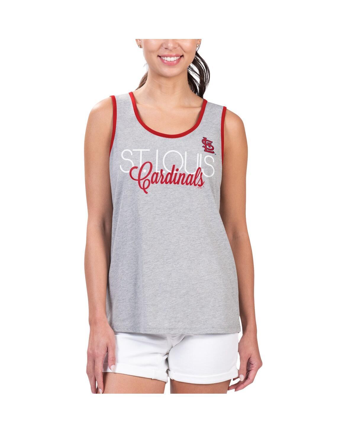 Womens G-iii 4Her by Carl Banks Gray St. Louis Cardinals Fastest Lap Tank Top Product Image