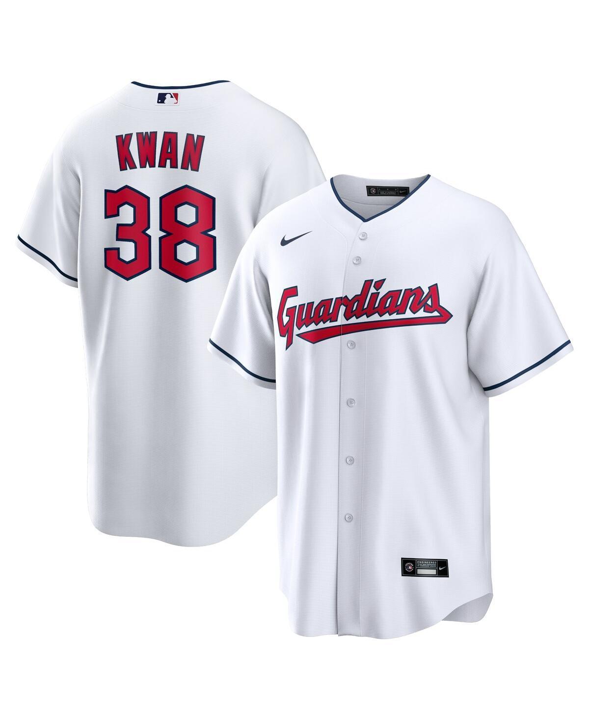 Nike Mens Steven Kwan White Cleveland Guardians Home Replica Jersey - White Product Image