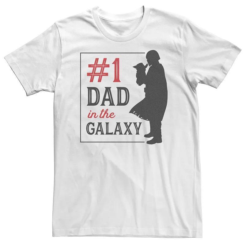 Big & Tall Star Wars The Mandalorian Mando Silhouette Number One Dad In The Galaxy Tee, Mens Product Image