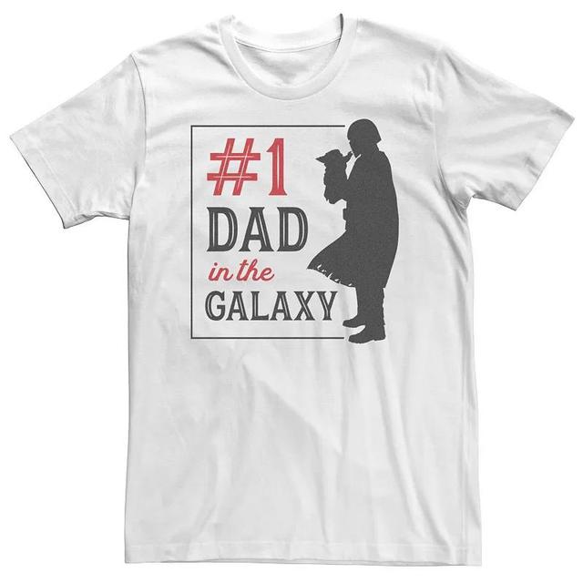 Big & Tall Star Wars The Mandalorian Mando Silhouette Number One Dad In The Galaxy Tee, Mens Product Image