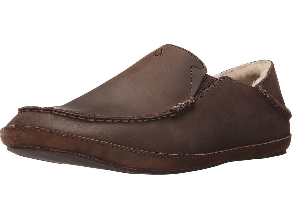 OluKai Moloa Slipper (Dark Wood/Dark Wood) Men's Slippers Product Image