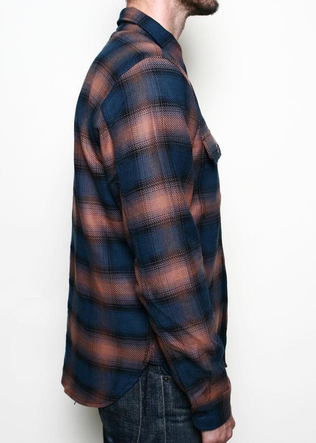 Field Shirt // Navy/Blush Ombre Plaid Product Image