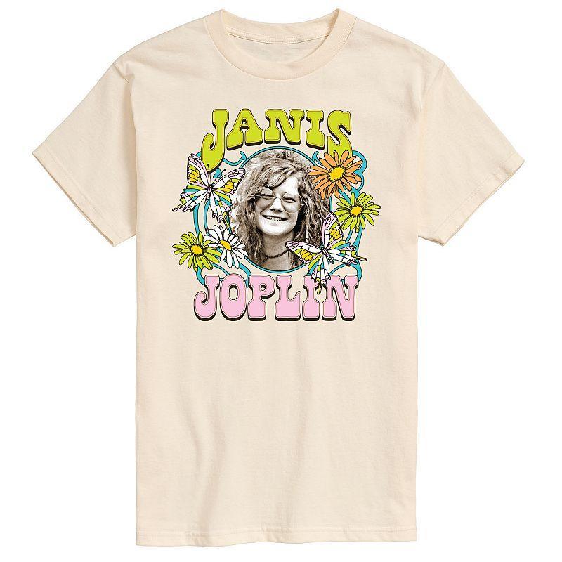 Mens Janis Joplin Butterfly Flowers Tee Product Image