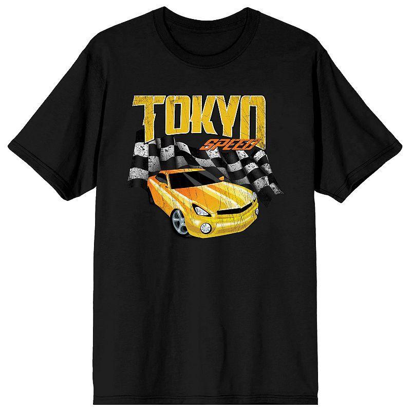 Mens Car Fanatic Tokyo Speed Graphic Tee Black Product Image