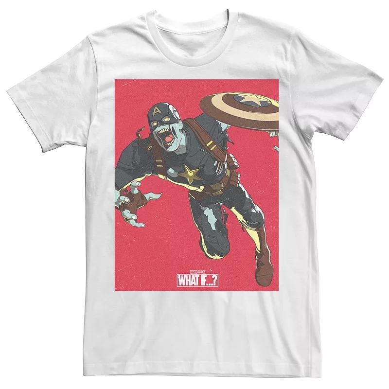 Mens Marvel What If Captain America Zombie Cover Tee, Boys Product Image