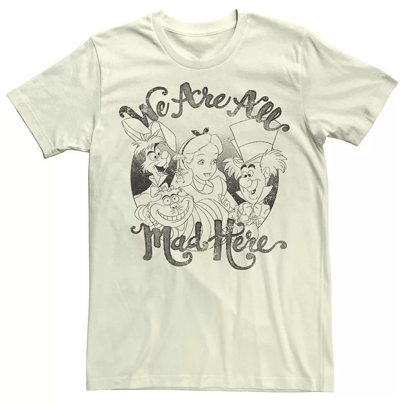 Disneys Alice In Wonderland Mens Group Shot We Are All Mad Here Tee Product Image