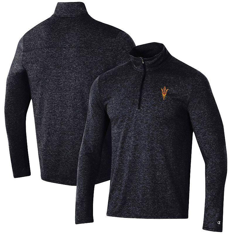 Mens Champion Heathered Black Arizona State Sun Devils Field Day Team Quarter-Zip Jacket Product Image