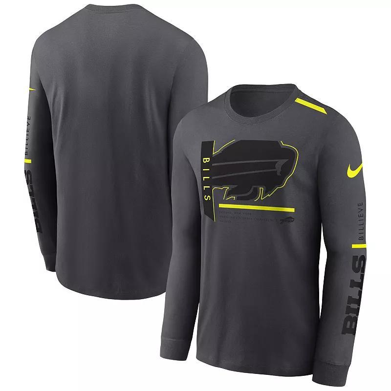 Mens Nike Anthracite New York Giants VoltPerformance Long Sleeve T-Shirt Product Image