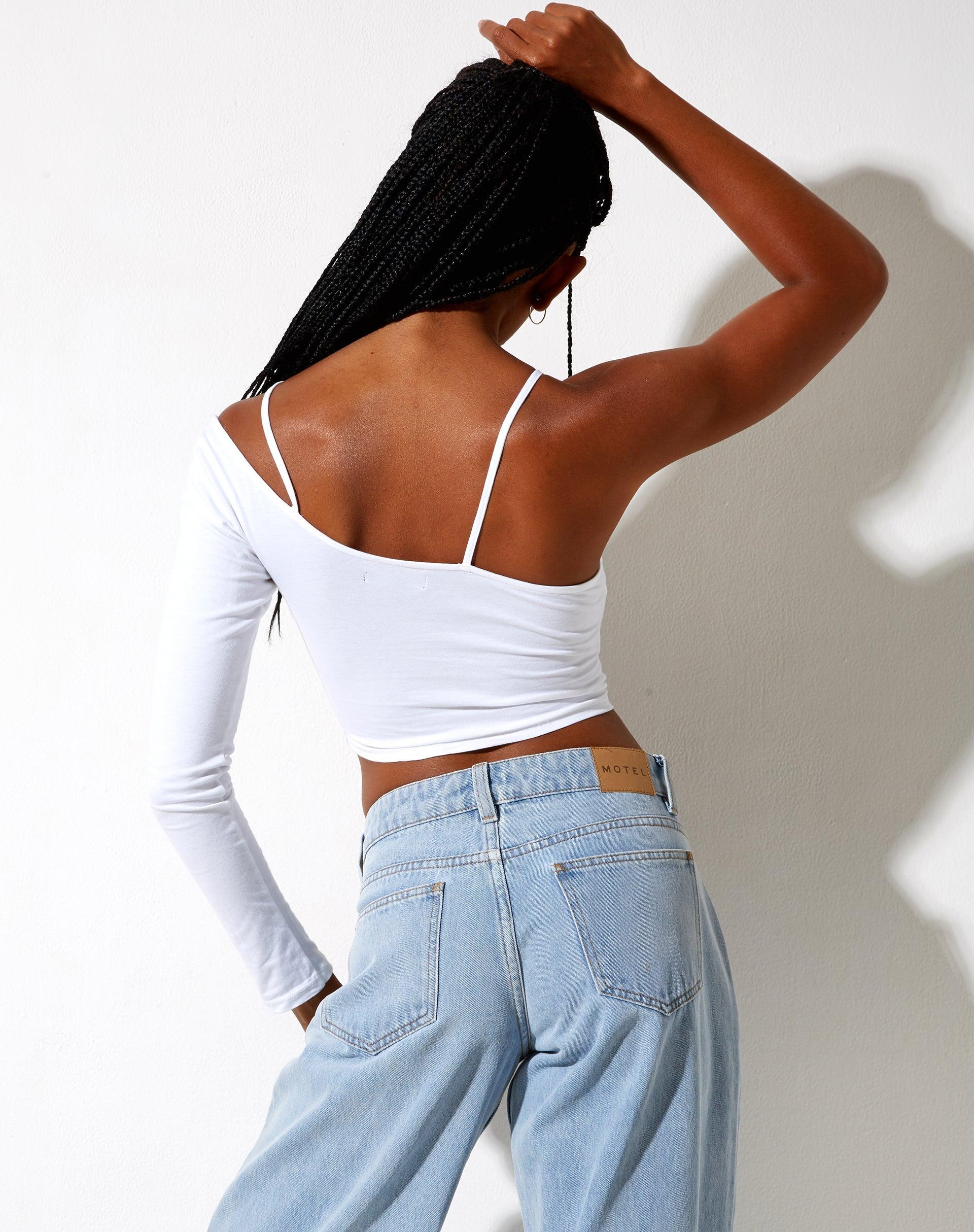 Biase Crop Top in White Product Image