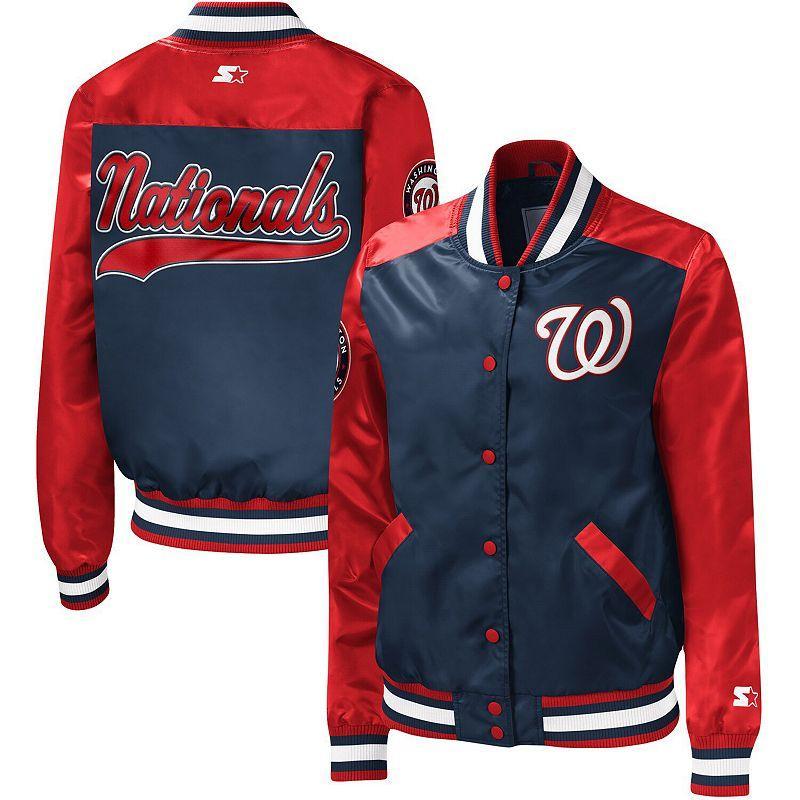 Womens Starter Washington Nationals The Legend Full-Snap Jacket Blue Product Image