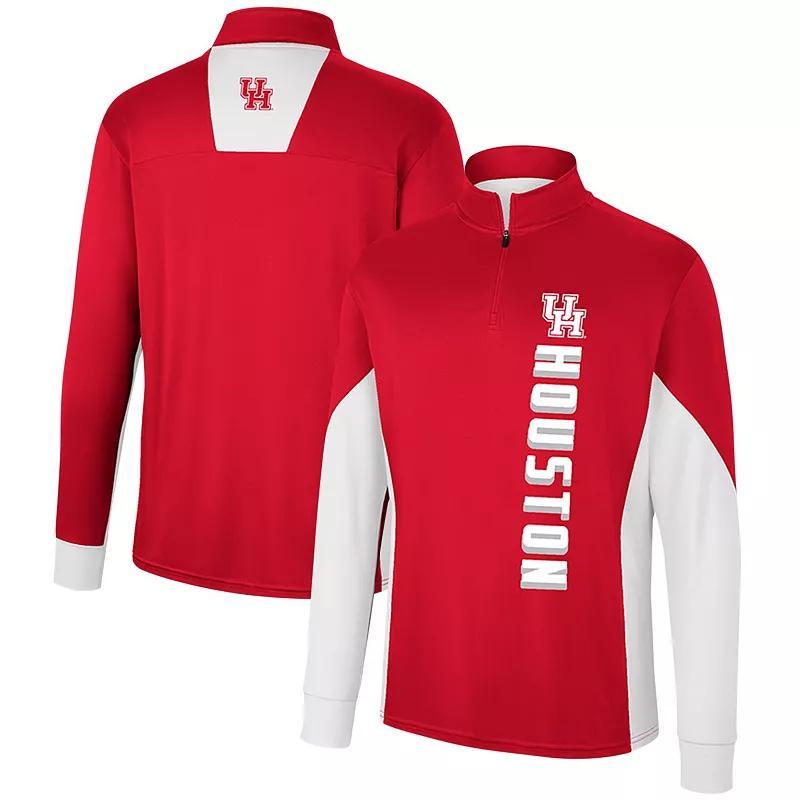 Mens Colosseum Red Houston Cougars Bart Quarter-Zip Top Product Image