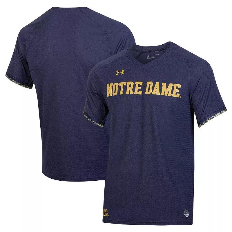 Mens Under Armour Notre Dame Fighting Irish Softball V-Neck Jersey Blue Product Image