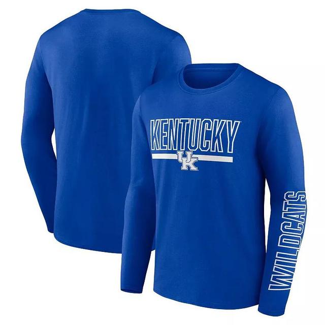 Mens Profile Royal Kentucky Wildcats Big & Tall Two-Hit Graphic Long Sleeve T-Shirt Product Image