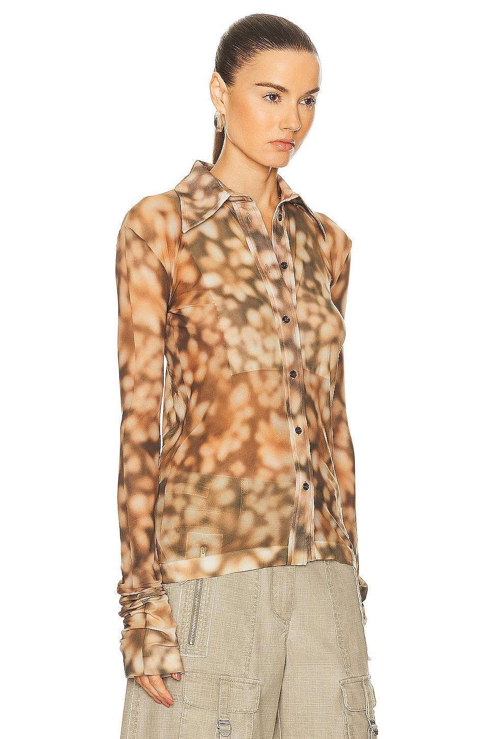 Acne Studios Collard Blouse in Brown Product Image