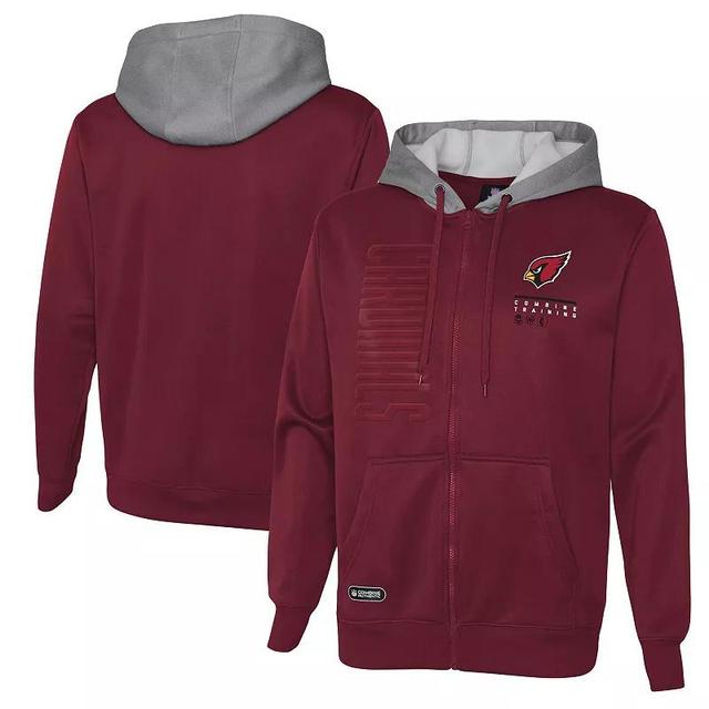 Mens Red Tampa Bay Buccaneers Combine Authentic Field Play Full-Zip Hoodie Sweatshirt Product Image