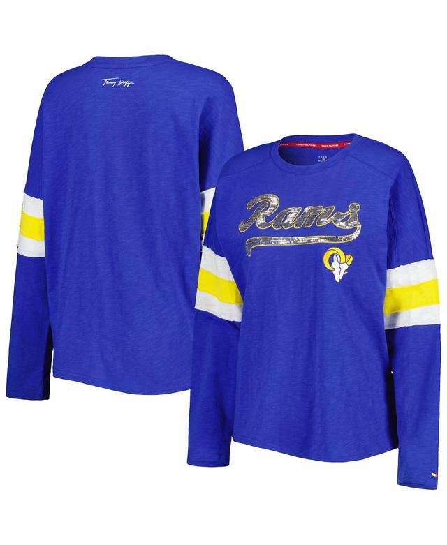 Women's Tommy Hilfiger Royal Los Angeles Rams Justine Long Sleeve Tunic T-Shirt Product Image