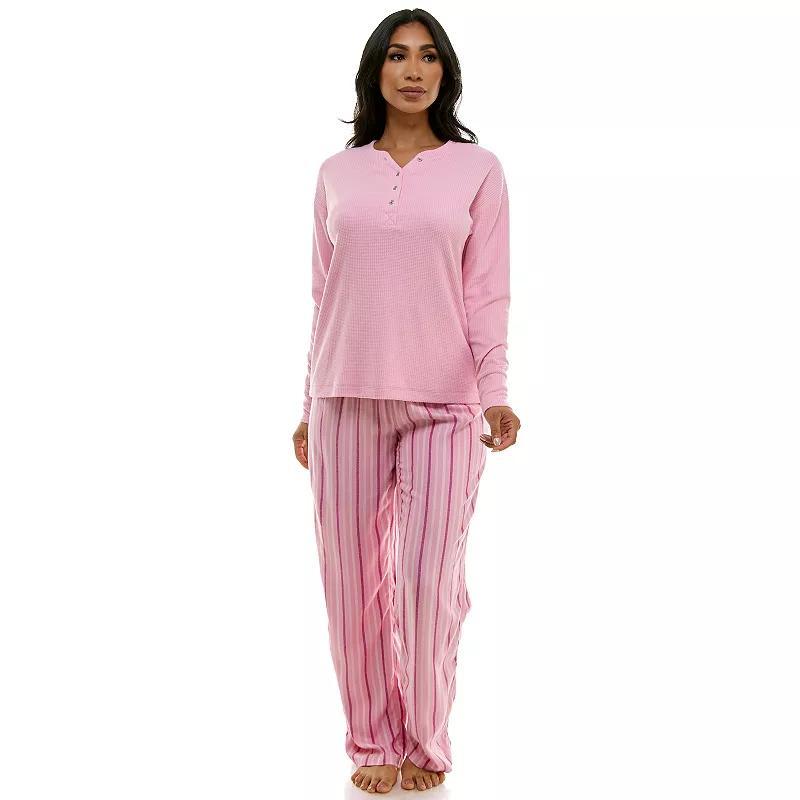 Womens Croft & Barrow 2-pc. Long Pajama Top & Pajama Bottom Sleep Set Product Image