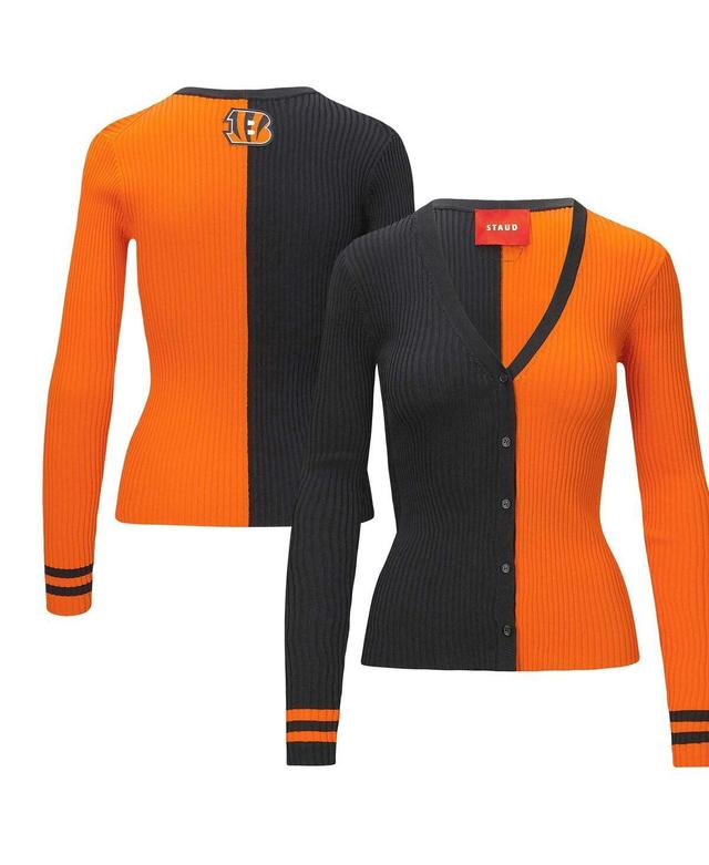 Womens STAUD /Orange Cincinnati Bengals Cargo Sweater Product Image