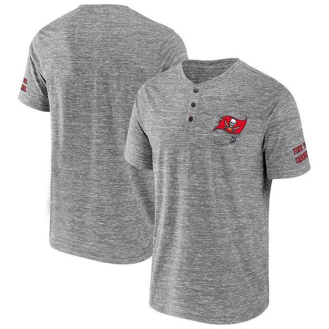 Mens NFL x Darius Rucker Collection by Fanatics Heathered Gray Tampa Bay Buccaneers Slub Henley T-Shirt Product Image