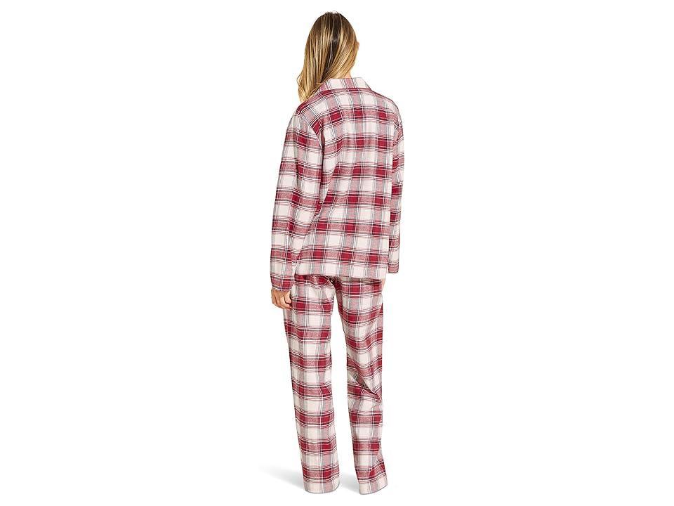 Plaid-Print Cotton Flannel Pajama Set Product Image