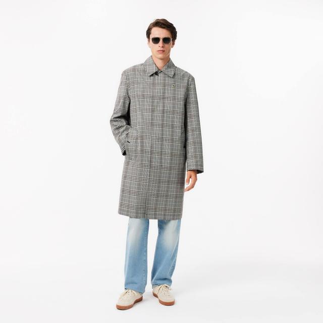 Lightweight Water-Repellent Checked Coat Product Image