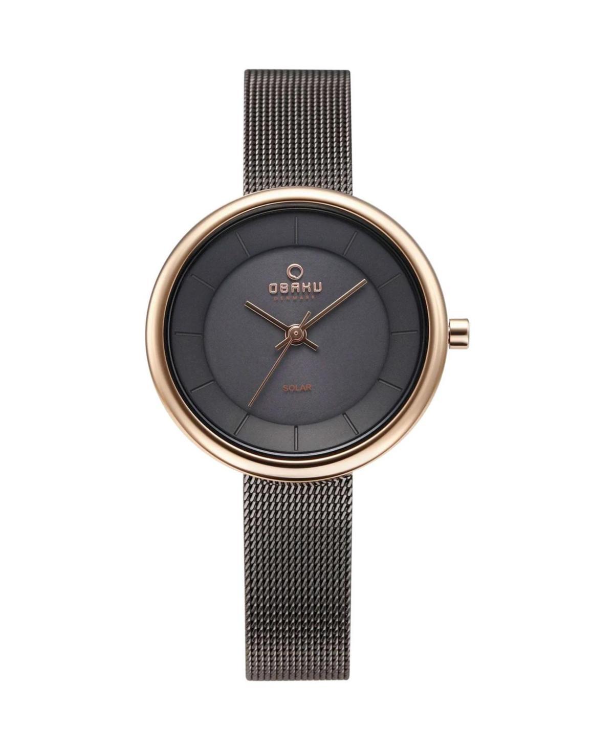 Obaku Womens Lys Black Dial Watch - V206LRVJMJ Product Image