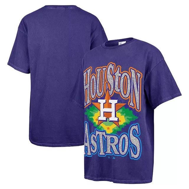 Womens 47 Houston Astros Flashing Lights Boyfriend T-Shirt Blue Product Image