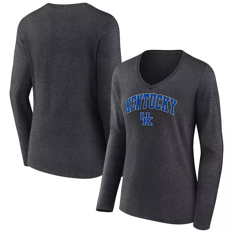 Womens Fanatics Branded Kentucky Wildcats Evergreen Campus Long Sleeve V-Neck T-Shirt Product Image