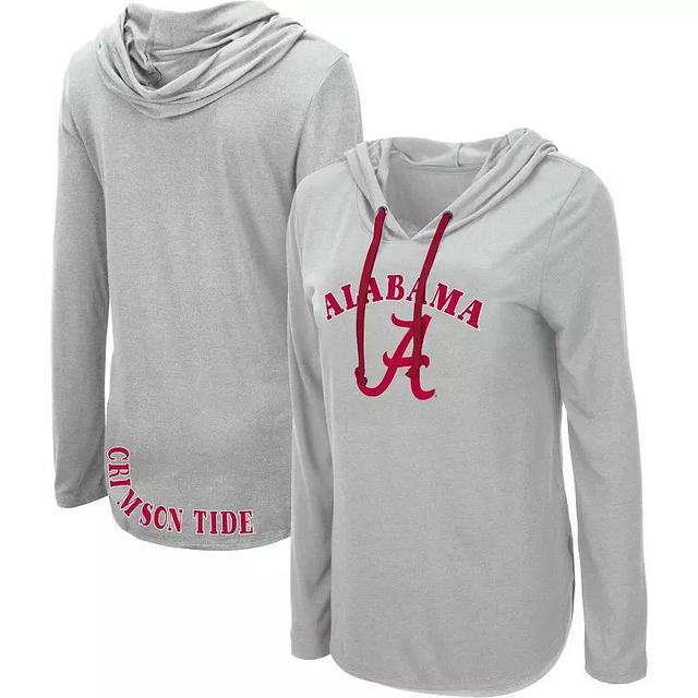 Womens Colosseum Heather Gray Alabama Crimson Tide My Lover Lightweight Hooded Long Sleeve T-Shirt Product Image