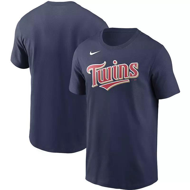 Mens Nike Minnesota Twins Team Wordmark T-Shirt Blue Product Image