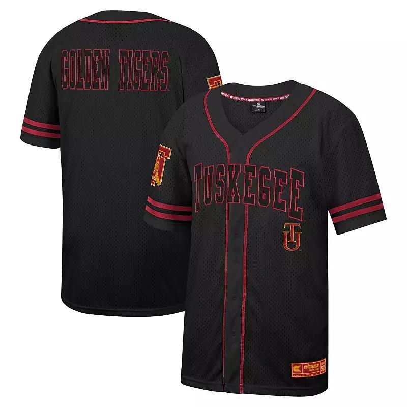 Mens Colosseum Washington State Cougars Free Spirited Mesh Button-Up Baseball Jersey Product Image