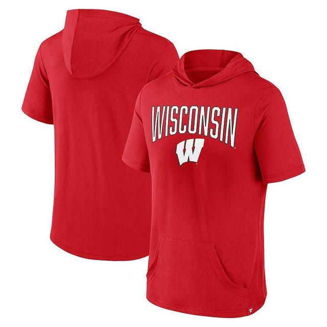 Mens Fanatics Branded Wisconsin Badgers Outline Lower Arch Hoodie T-Shirt Product Image