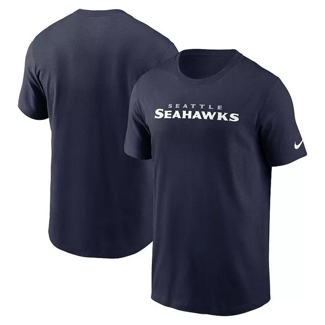 Mens Nike College Seattle Seahawks Primetime Wordmark Essential T-Shirt Blue Product Image