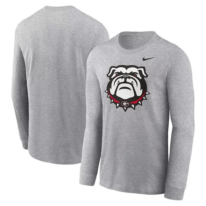 Mens Nike Heather Gray Georgia Bulldogs Alternate Logo Long Sleeve T-Shirt Product Image