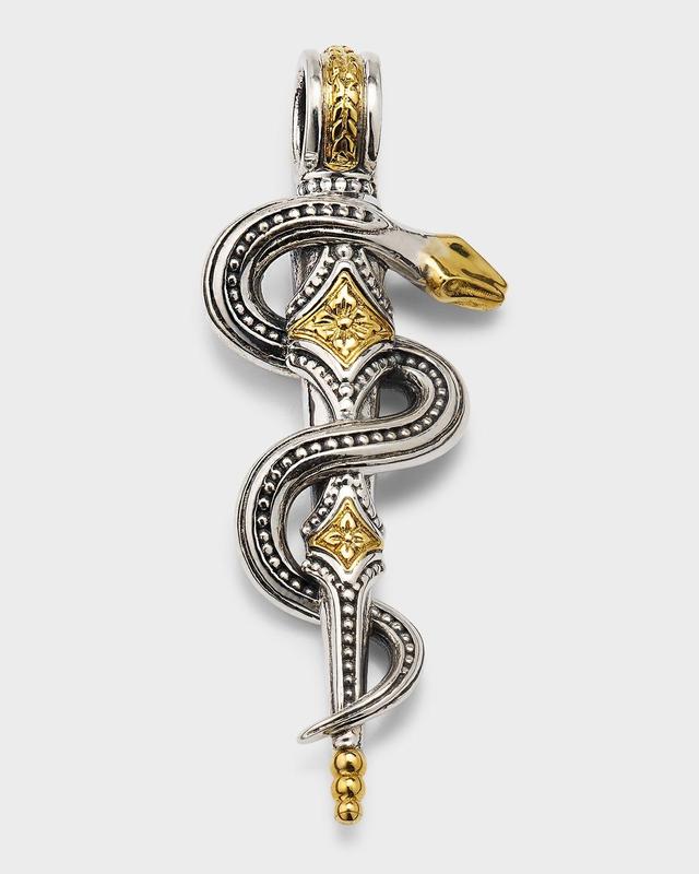 Mens Two-Tone Serpent Pendant Product Image