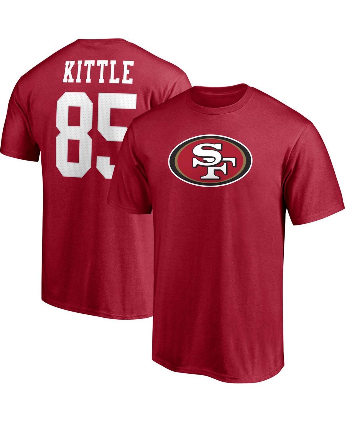 Mens Fanatics Branded George Kittle Scarlet San Francisco 49ers Player Icon Name & Number T-Shirt Product Image