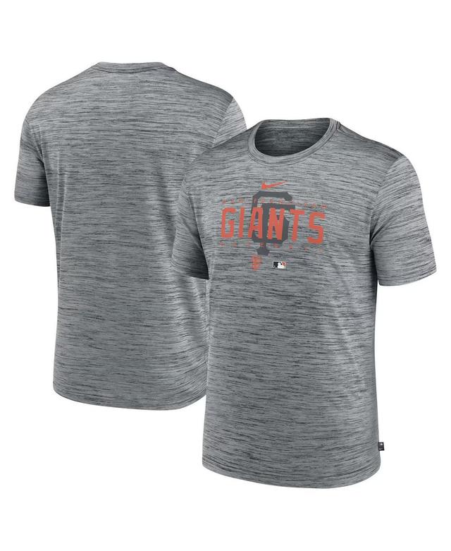 Mens Nike Heather Gray Los Angeles Angels Authentic Collection Velocity Performance Practice T-shirt Product Image