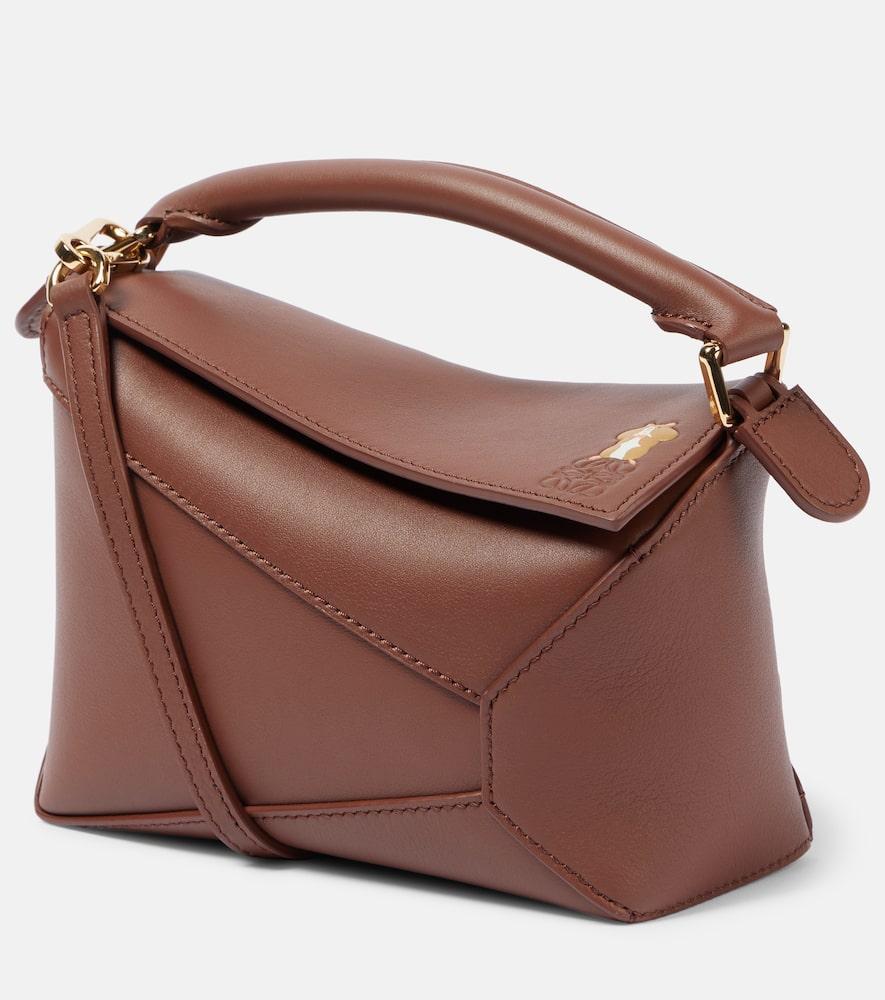 LOEWE X Suna Fujita Puzzle Edge Hamster Mini Crossbody Bag In Brown Product Image