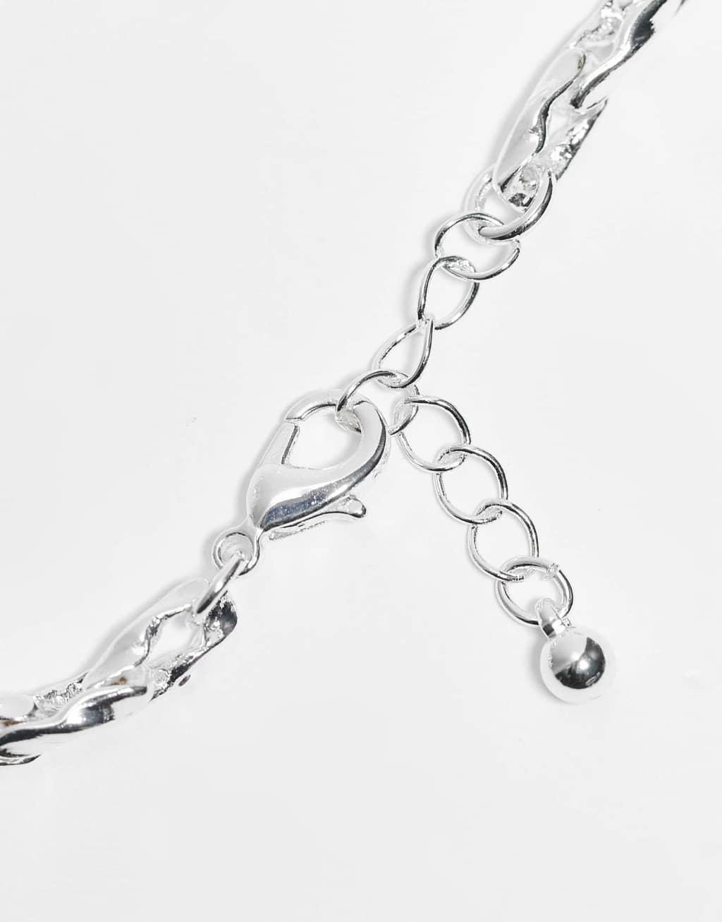 ASOS DESIGN 3 pack bracelet set in silver tone Product Image