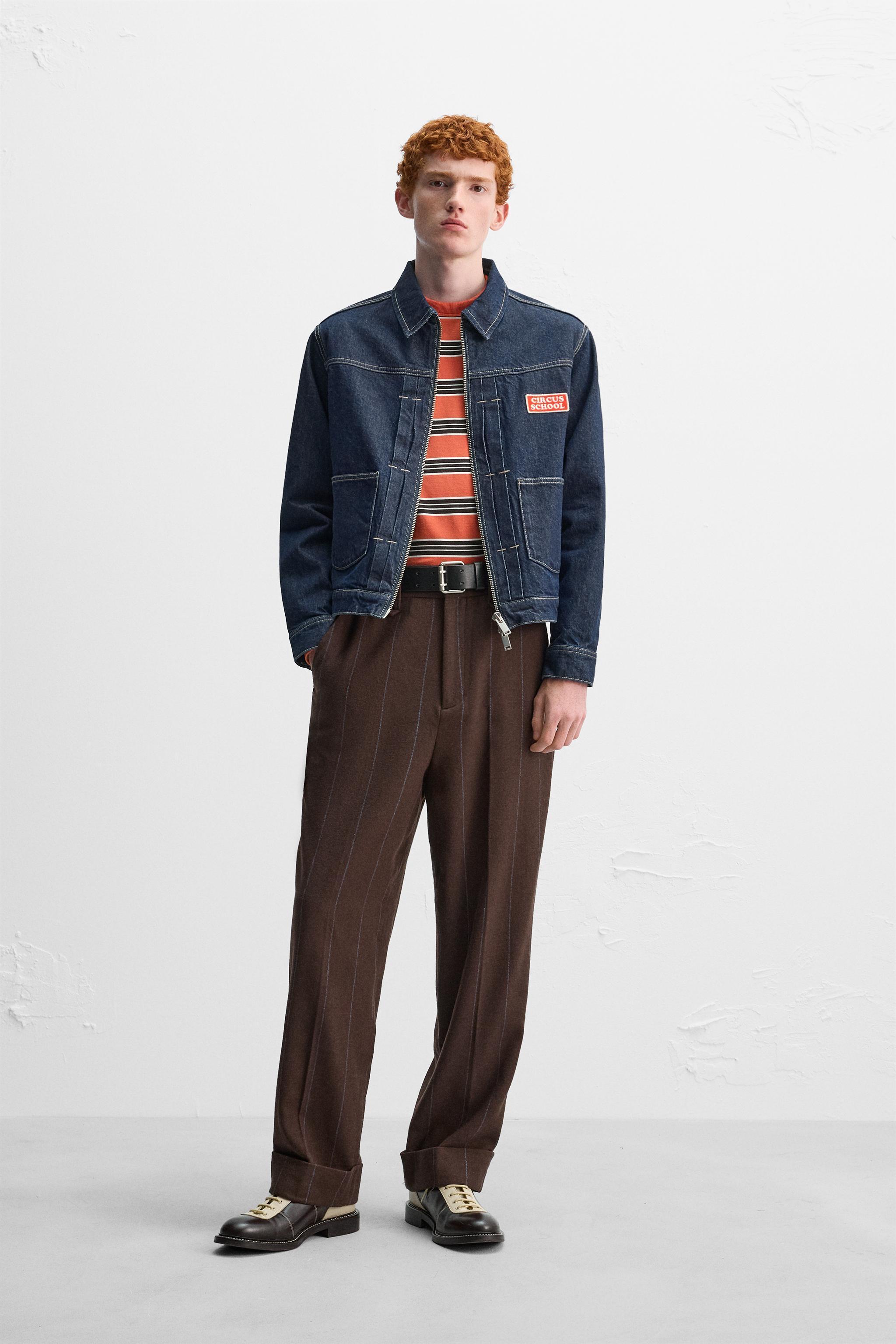 PLEATED DENIM JACKET X HARRY LAMBERT Product Image