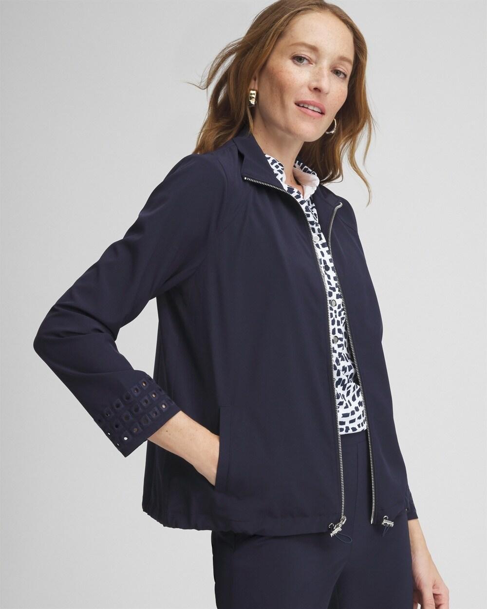 Zenergyu00AE UPF Embroidered Eyelet Jacket Product Image