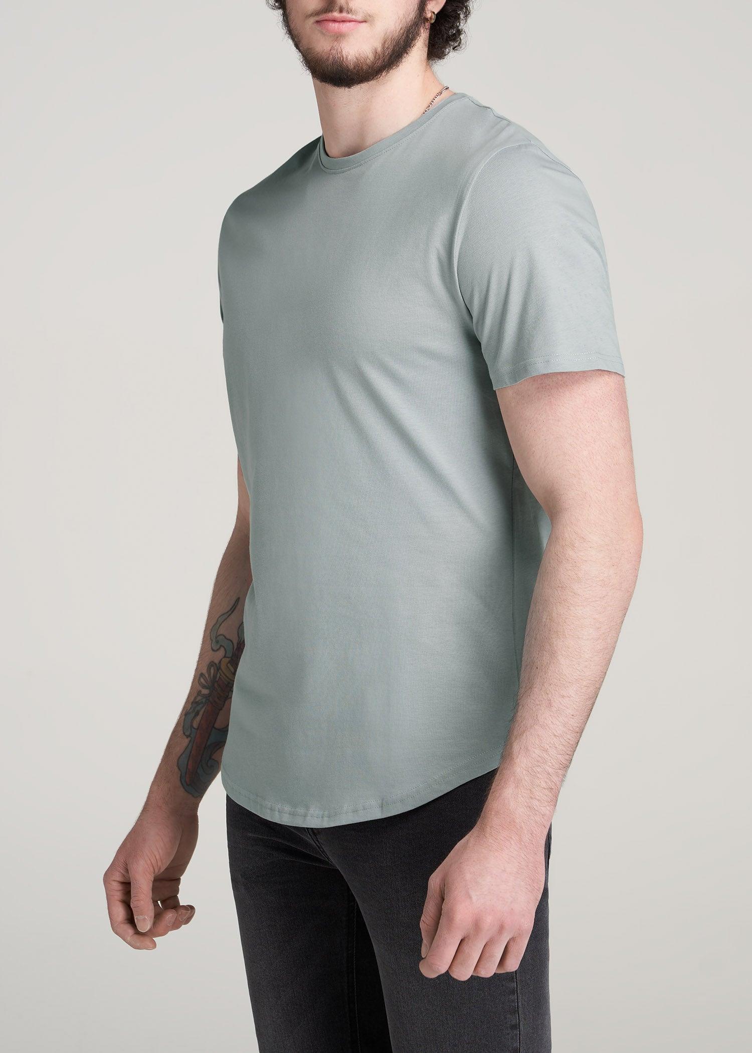 Everyday Scoop Bottom REGULAR FIT T-Shirt for Tall Men in Quarry Grey Male Product Image