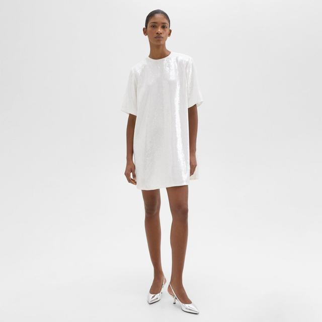 Recycled Sequins T-Shirt Dress | Theory Product Image